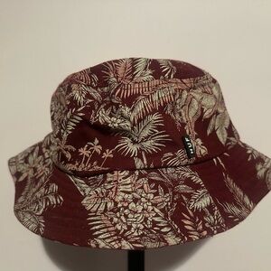 HUF Maroon Floral Bucket Hat